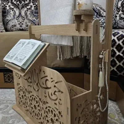 منظم الصلاة الخشبي | منظم الجلباب وسجادة الصلاة Support de prière en bois, organisateur jilbab et tapis الصلاة